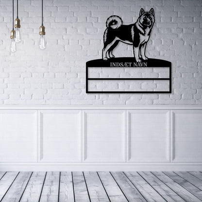 Personlig American Akita metal navneskilt til rosetter...