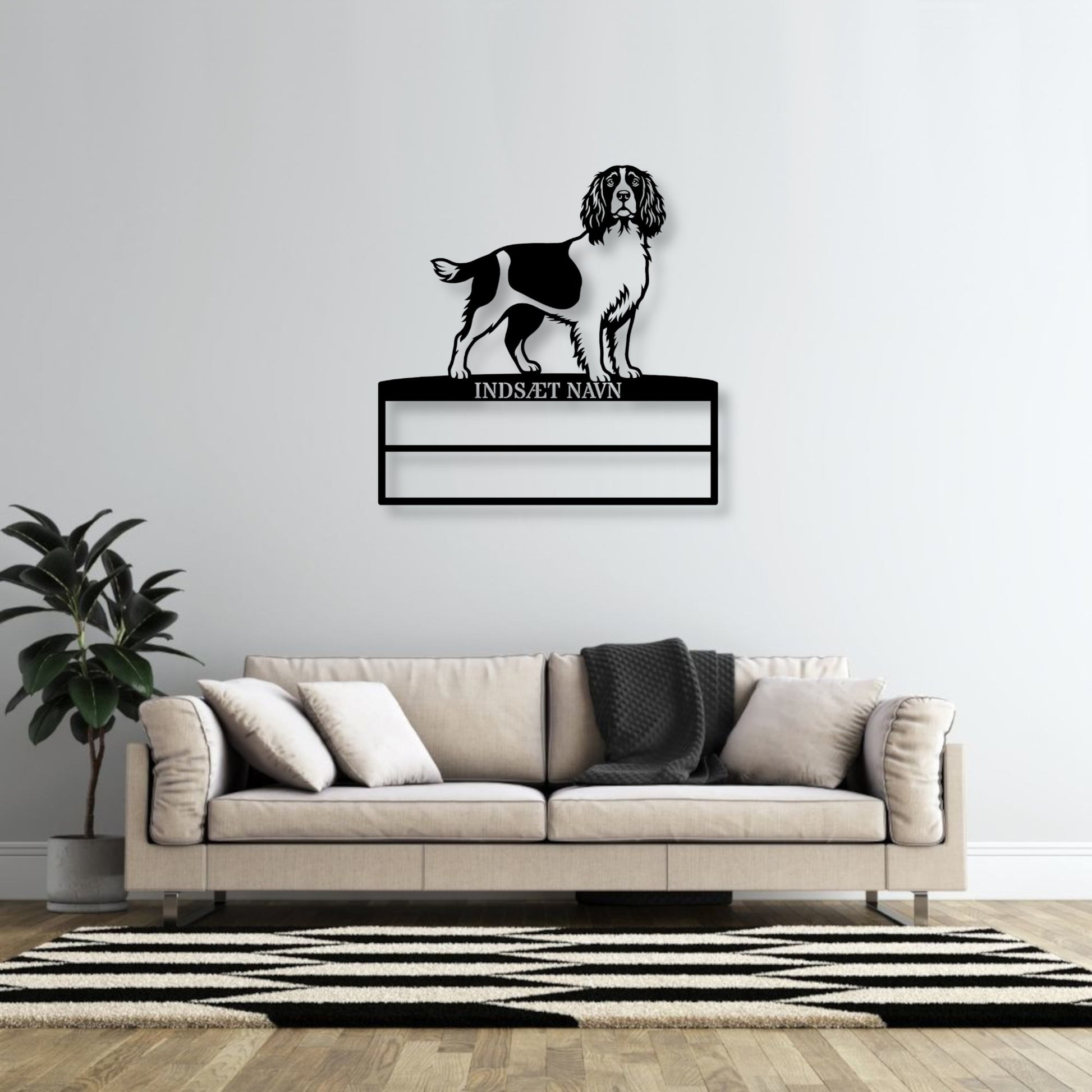 Personlig Engelsk Springer Spaniel metal navneskilt til rosetter.....