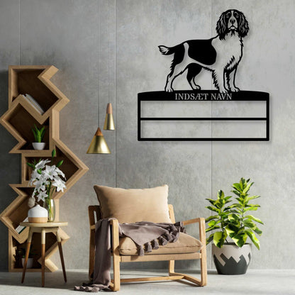 Personlig Engelsk Springer Spaniel metal navneskilt til rosetter...