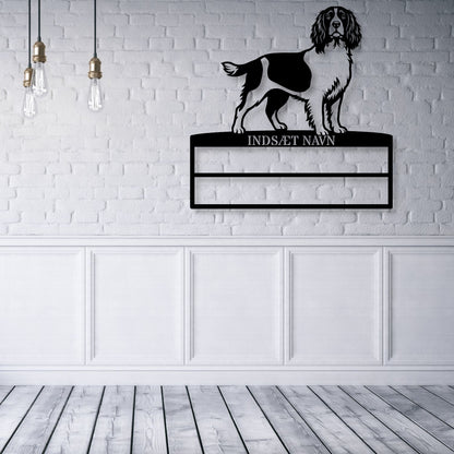 Personlig Engelsk Springer Spaniel metal navneskilt til rosetter..