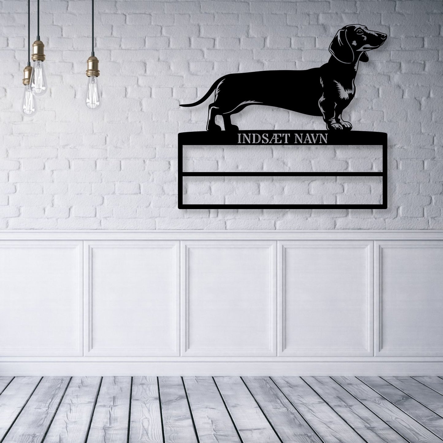 Personlig Gravhund rosette display metalskilt med personlig tekst og navn. Unik Gaveide til hundeejer...