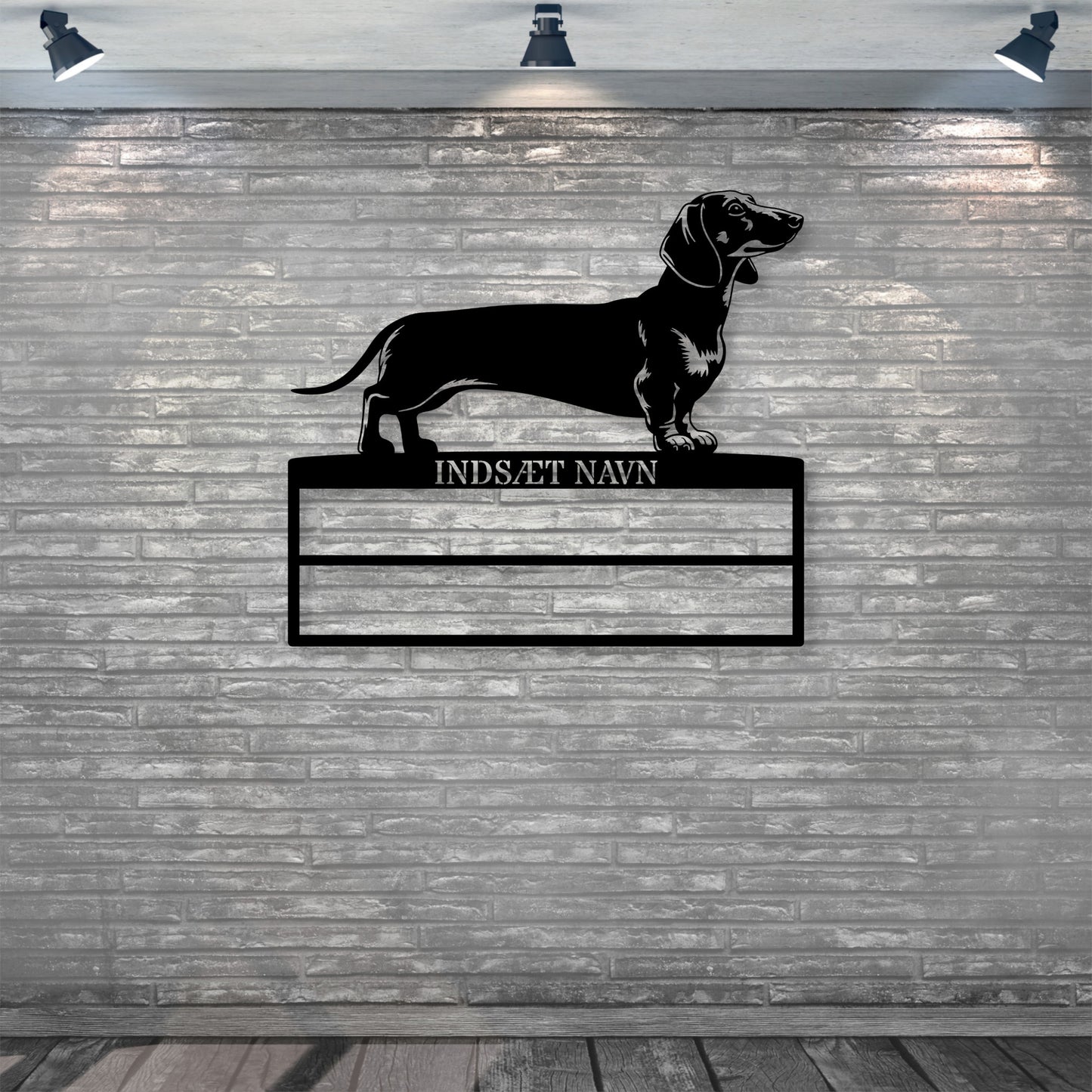 Personlig Gravhund rosette display metalskilt med personlig tekst og navn. Unik Gaveide til hundeejer..