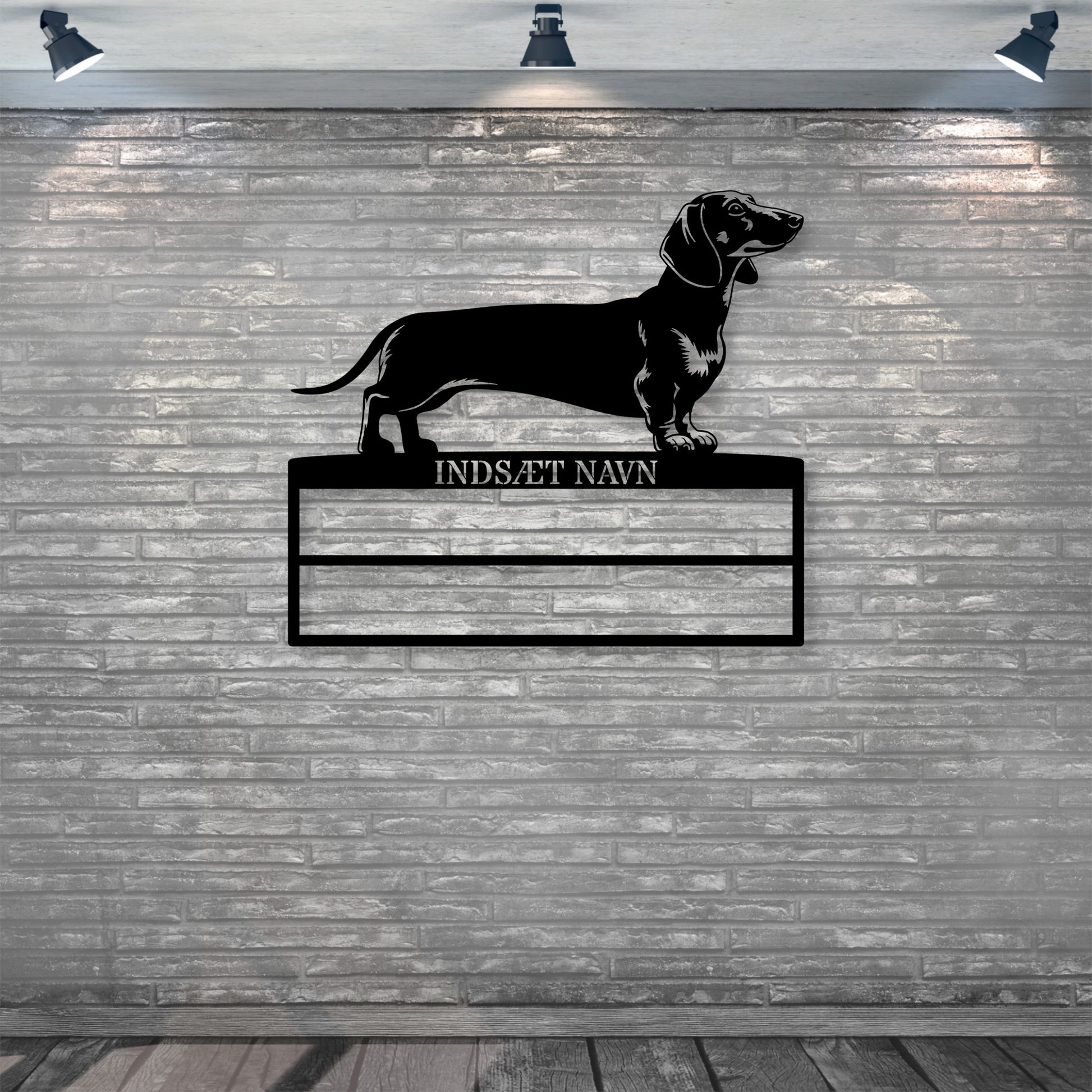 Personlig Gravhund rosette display metalskilt med personlig tekst og navn. Unik Gaveide til hundeejer..