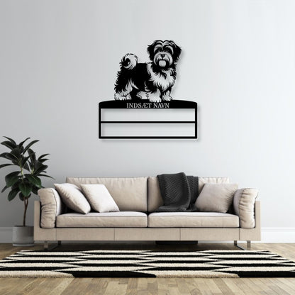 Personlig Havaneser rosette display metalskilt med personlig tekst og navn. Unik Gaveide til hundeejeren...