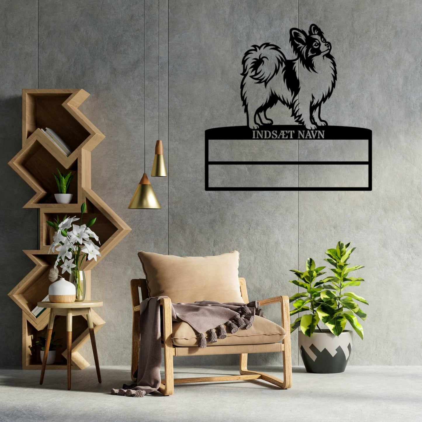 Personlig Papillon metal navneskilt display til rosetter....