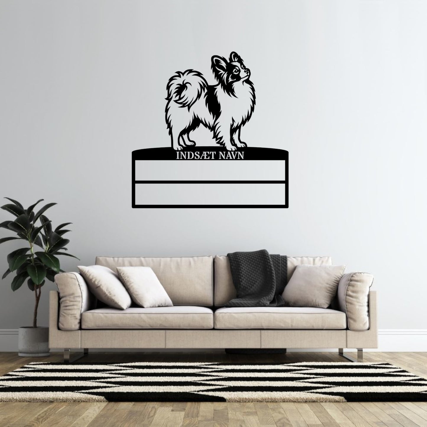 Personlig Papillon metal navneskilt display til rosetter...