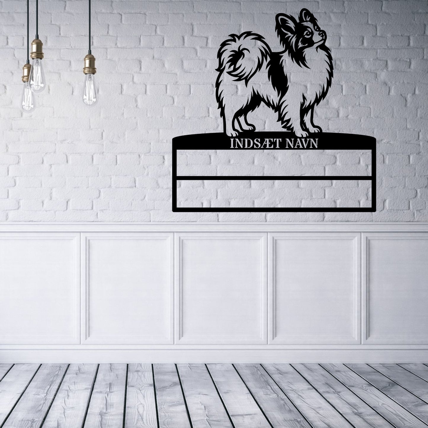 Personlig Papillon metal navneskilt display til rosetter..
