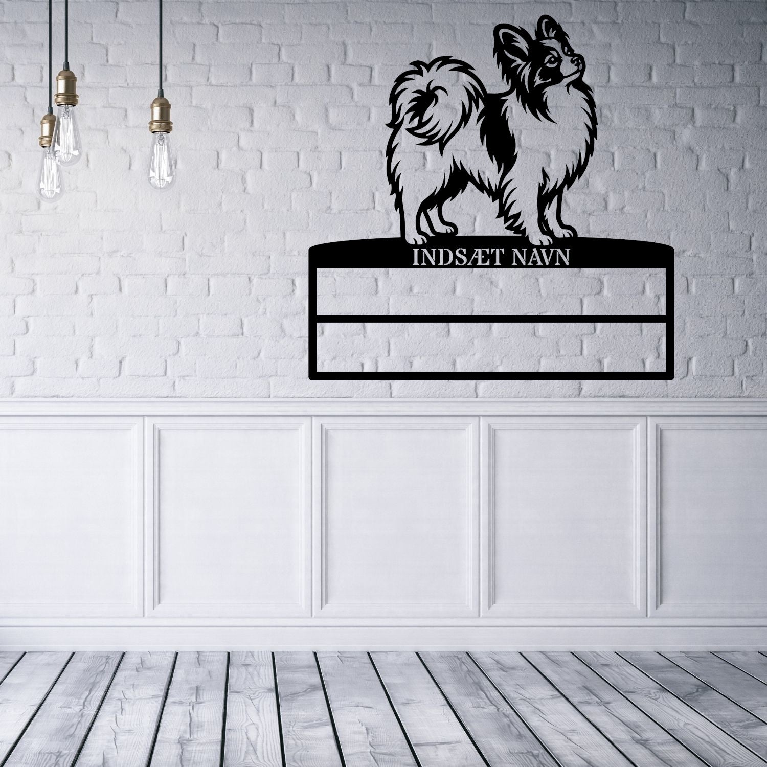 Personlig Papillon metal navneskilt display til rosetter..