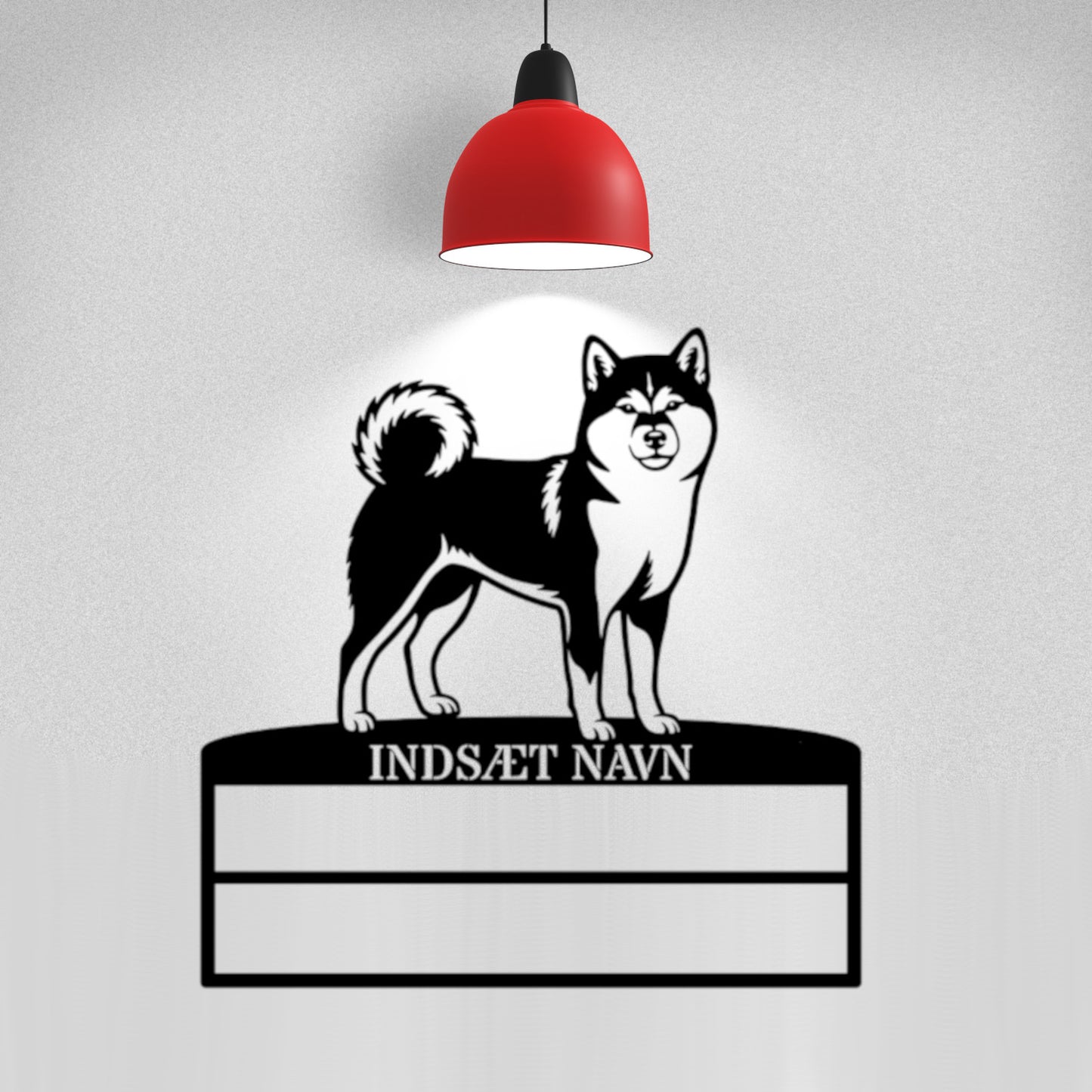 Personlig Shiba metal navneskilt display til rosetter.....