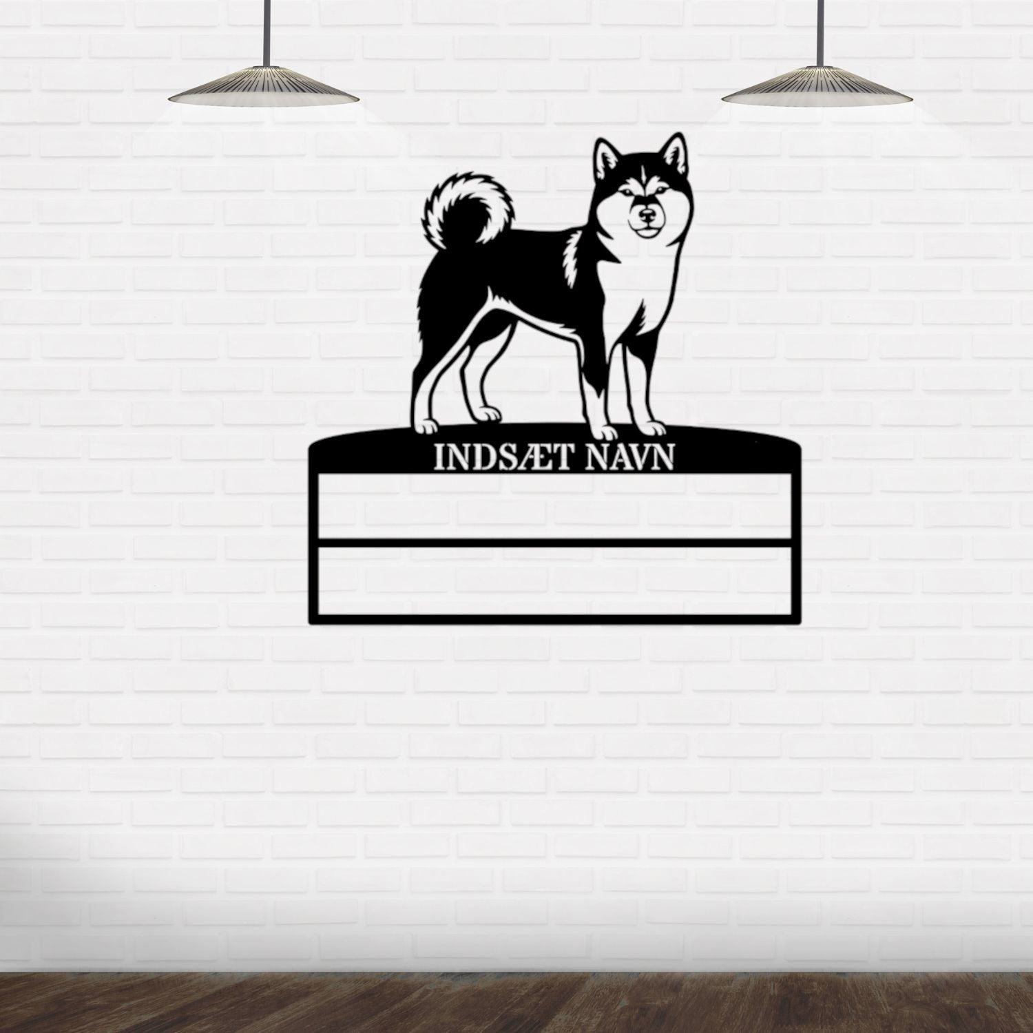 Personlig Shiba metal navneskilt display til rosetter....