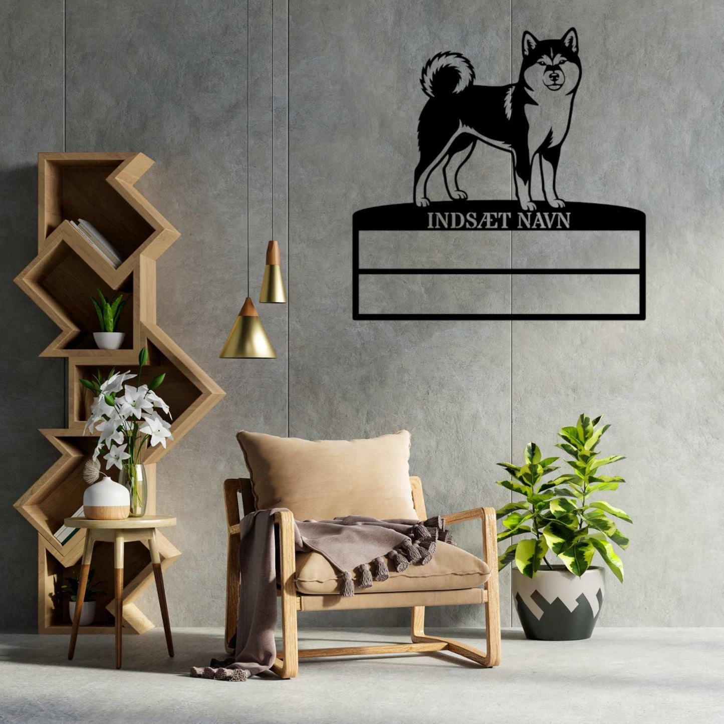 Personlig Shiba metal navneskilt display til rosetter...