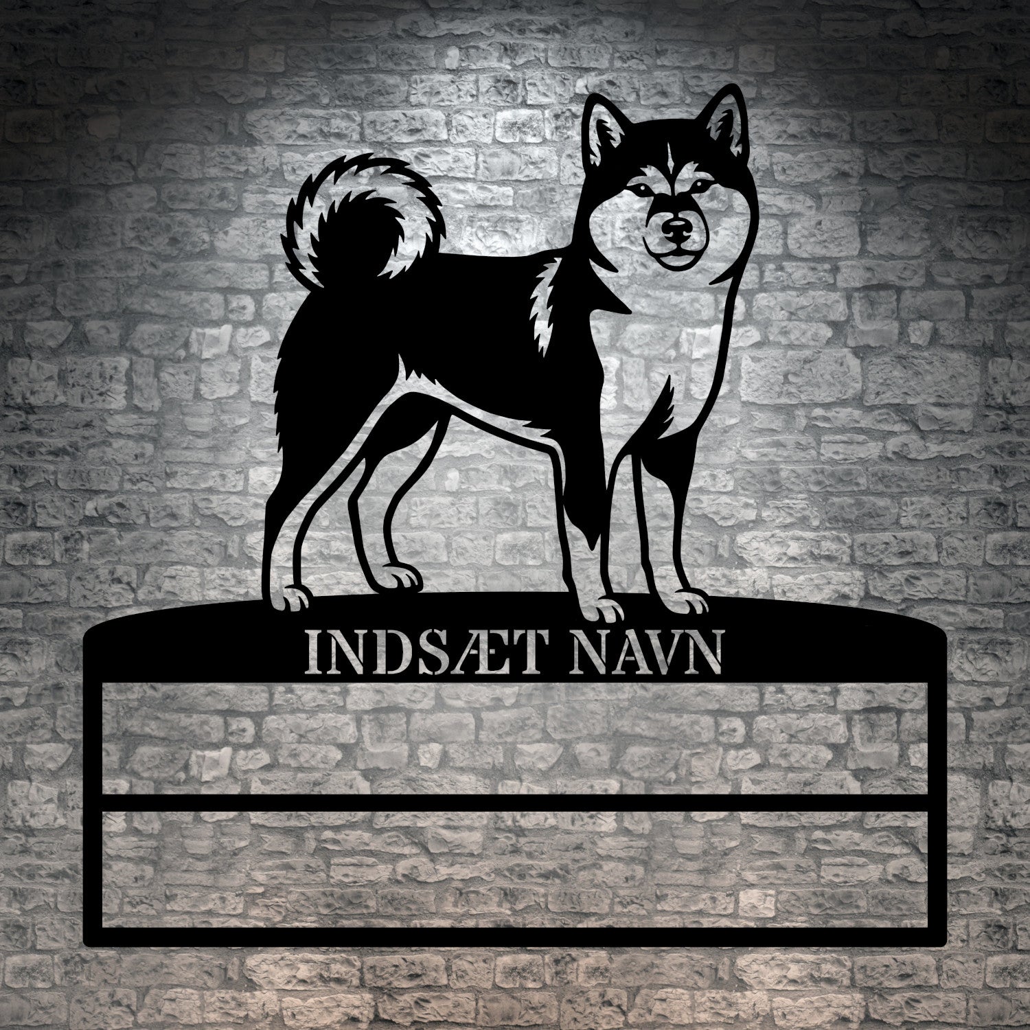 Personlig Shiba metal navneskilt display til rosetter