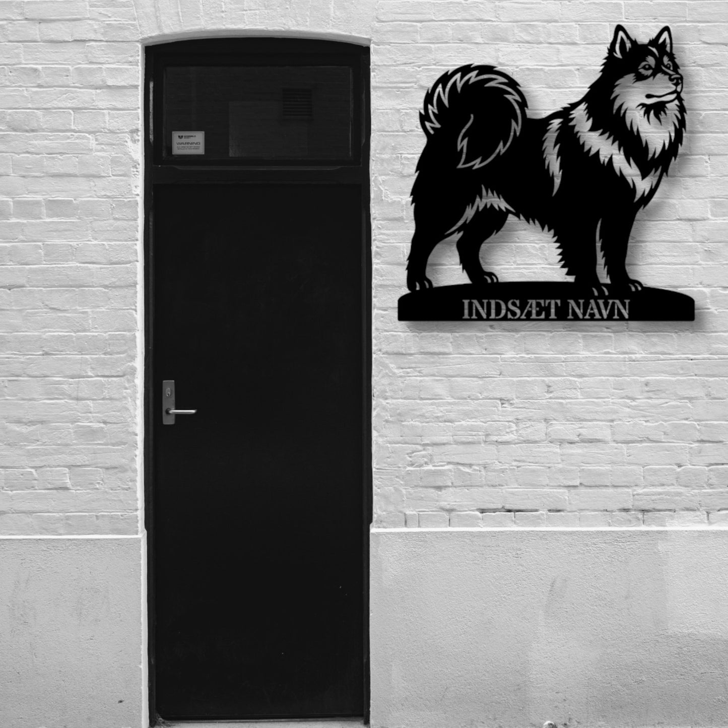 Personlig Svensk lapphund metalskilt med hundenavn.....