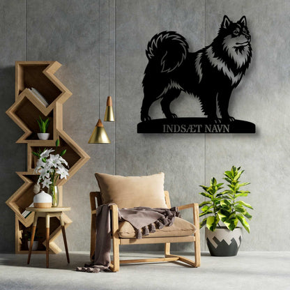 Personlig Svensk lapphund metalskilt med hundenavn....