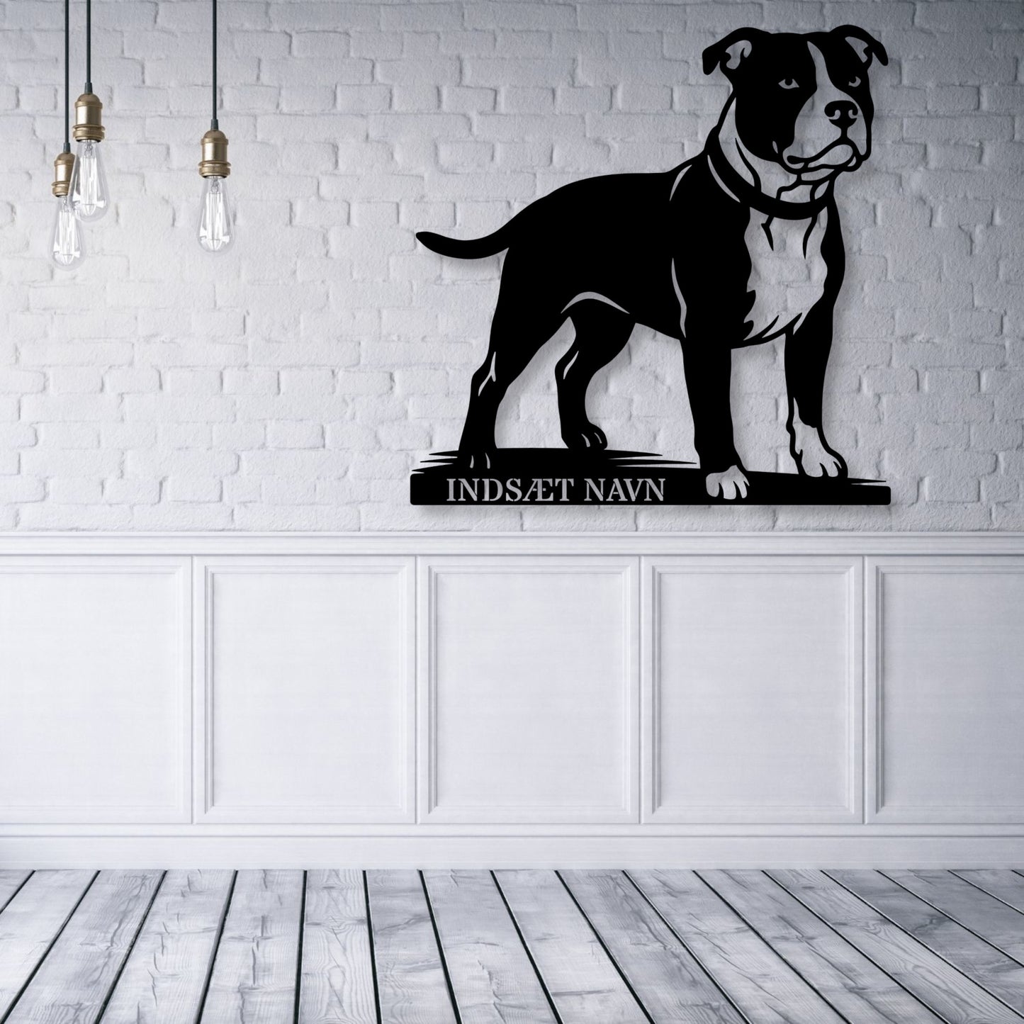 Staffordshire Bull Terrier hunde metalskilt med personlig tekst...