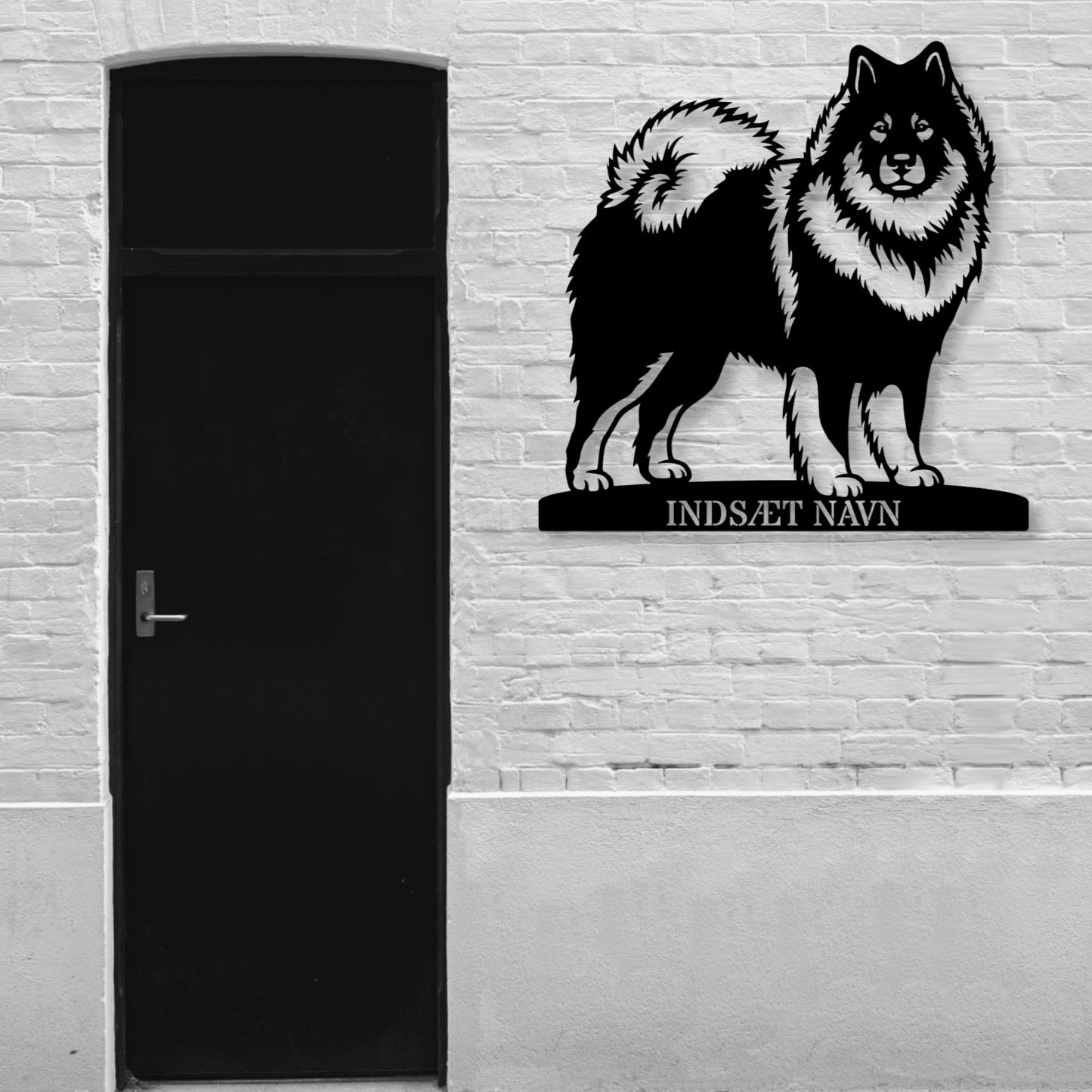 Stort Eurasier metalskilt med personlig tekst.....
