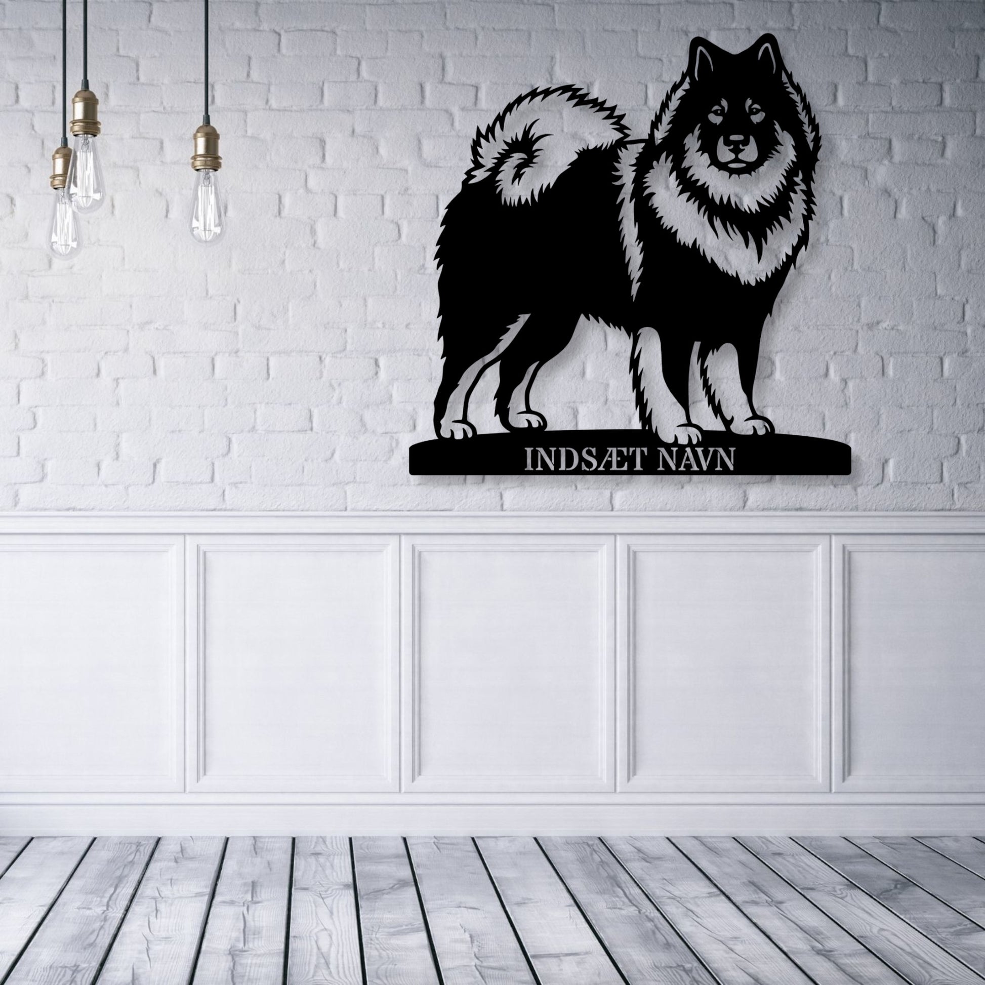 Stort Eurasier metalskilt med personlig tekst...