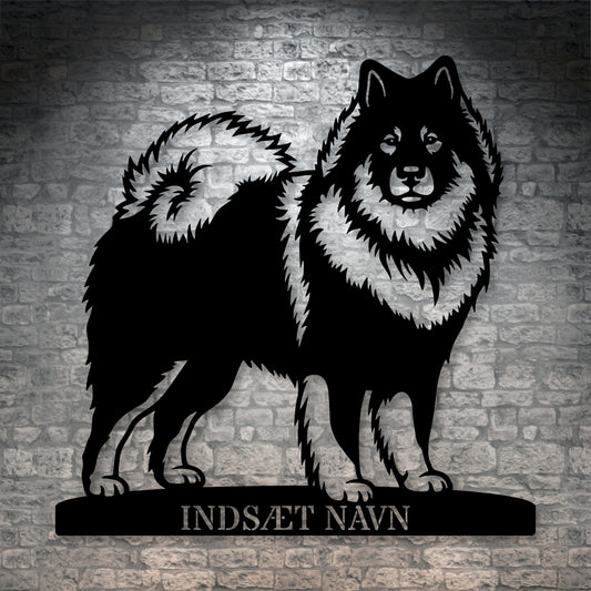 Stort Eurasier metalskilt med personlig tekst