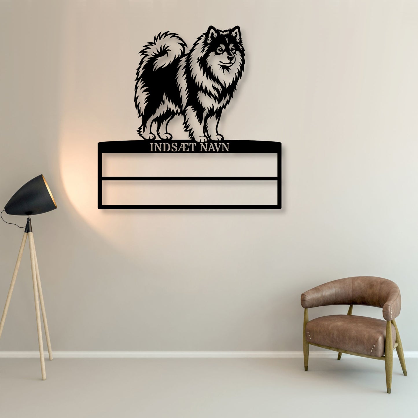 Stort Personlig Finsk Lapphund metal navneskilt display til rosetter...