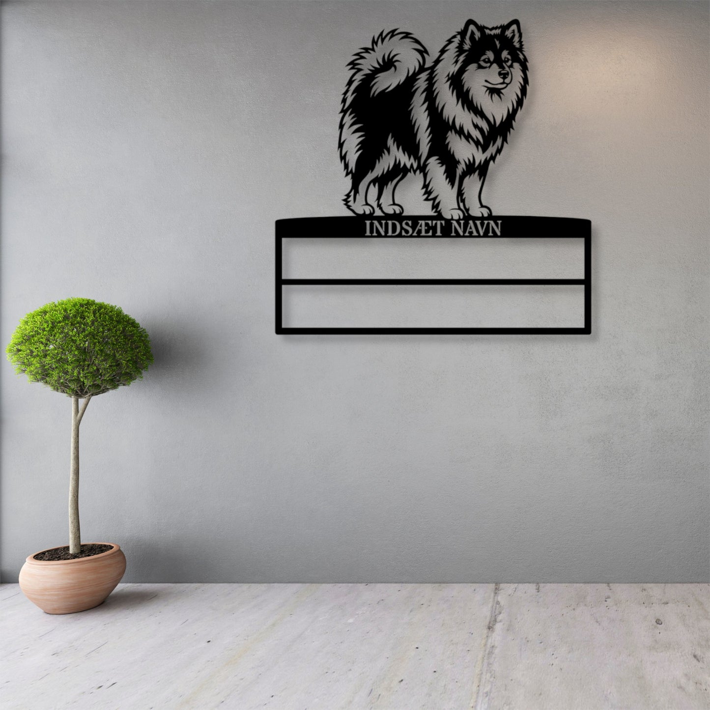 Stort Personlig Finsk Lapphund metal navneskilt display til rosetter..
