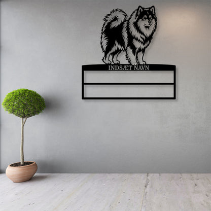 Stort Personlig Finsk Lapphund metal navneskilt display til rosetter..