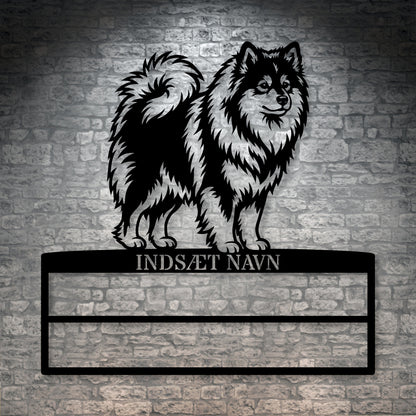 Stort Personlig Finsk Lapphund metal navneskilt display til rosetter
