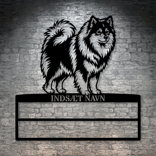 Stort Personlig Finsk Lapphund metal navneskilt display til rosetter