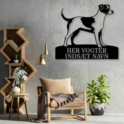 Stort Unik Dansk-Svensk Gårdhund hundeskilt metal navneskilt....