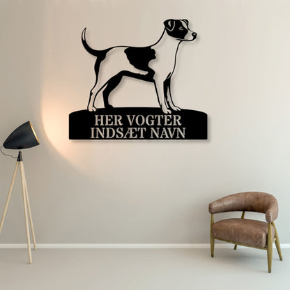 Stort Unik Dansk-Svensk Gårdhund hundeskilt metal navneskilt..
