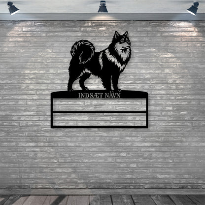 Svensk lapphund metal navneskilt display til rosetter...