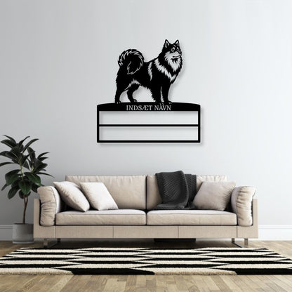 Svensk lapphund metal navneskilt display til rosetter..