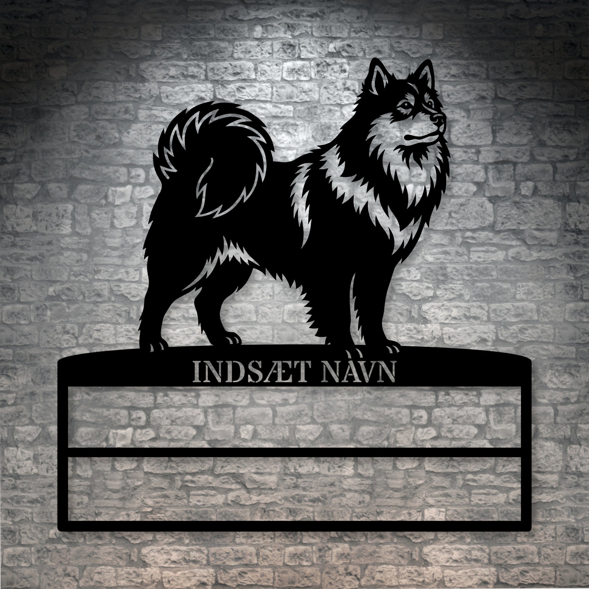 Svensk lapphund metal navneskilt display til rosetter