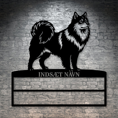 Svensk lapphund metal navneskilt display til rosetter