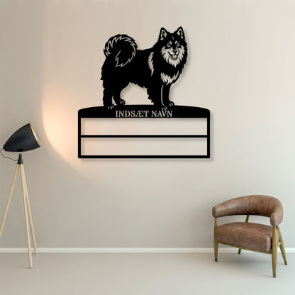 Svensk lapphund stort metal navneskilt display til rosetter....