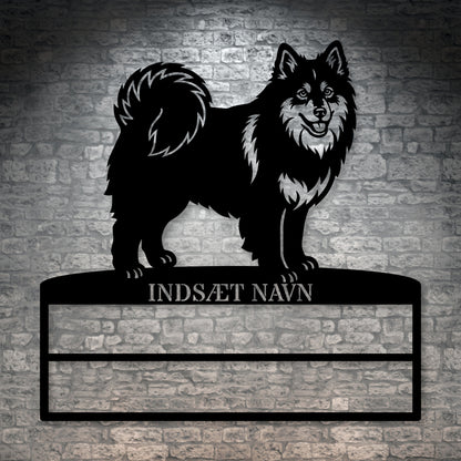 Svensk lapphund stort metal navneskilt display til rosetter