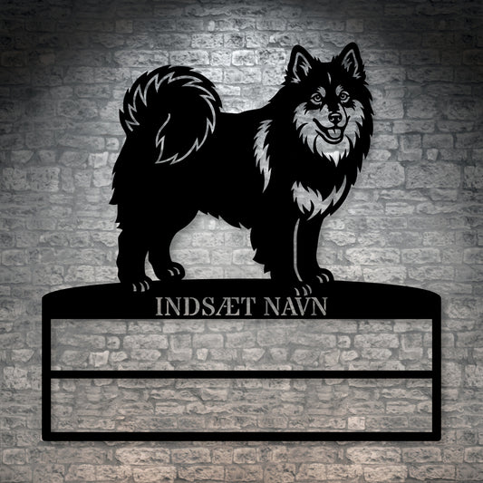 Svensk lapphund stort metal navneskilt display til rosetter