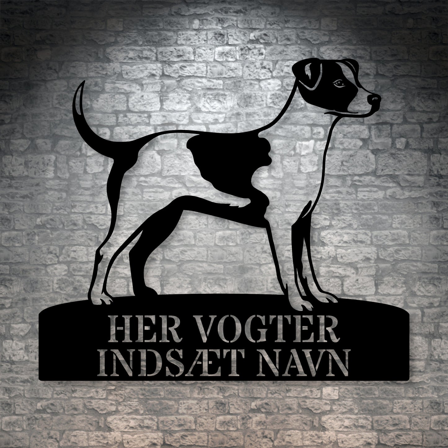 Unik Dansk-Svensk Gårdhund hundeskilt metal navneskilt