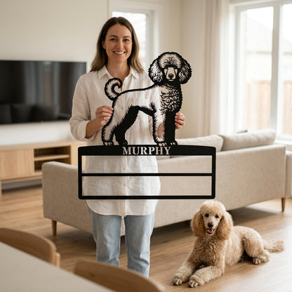 Puddel personlig metal navneskilt til rosetter