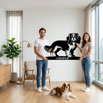 Personlig Cavalier King Charles metalskilt navneskilt