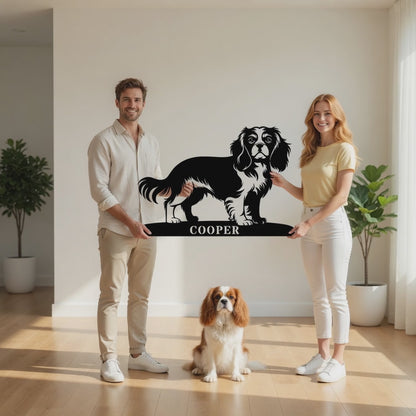 Personlig Cavalier King Charles metalskilt navneskilt